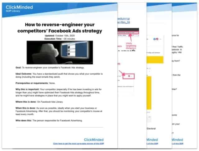 Reverse enginner facebook ads strategies